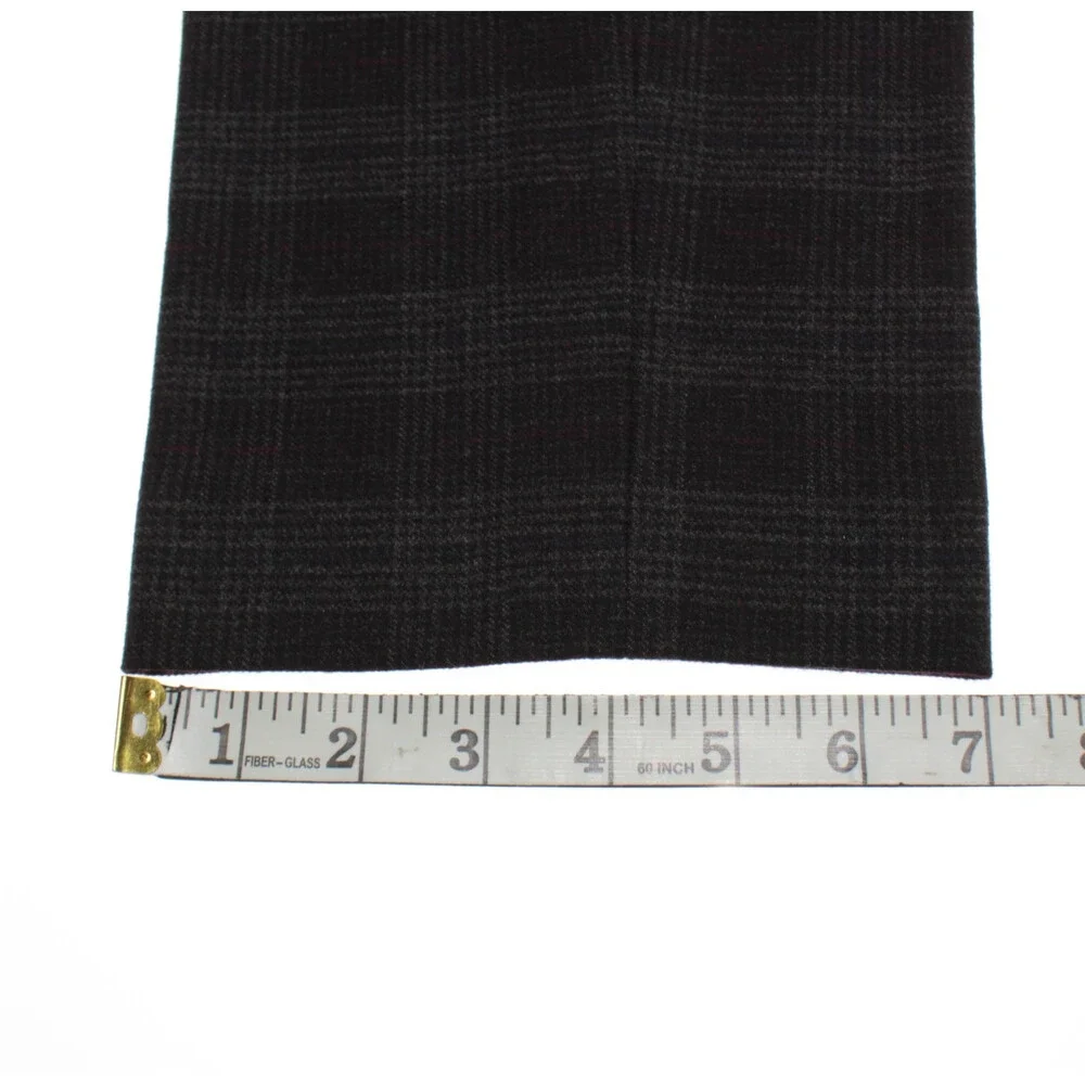 Alberto NWT Pleated Soft Check Chinos / Casual Pants Size 36 US Gray Polyester